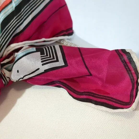 Colorful Scarf With Geometric Design - Picture 3 of 3